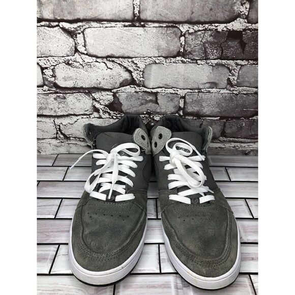 ES Accel Slim Mid Gray Suede Skateboarding Lace Casual Shoes Men Sz 10M US/43EU - Picture 12 of 16